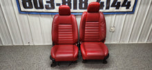 Load image into Gallery viewer, 2005-2009 Ford Mustang GT Red Leather Front Seat Set OEM0