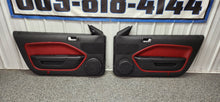 Load image into Gallery viewer, 2005-2009 Ford Mustang GT Black/Red Door Panel Set OEM0