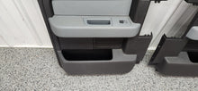 Load image into Gallery viewer, 2009-2014 Ford F-150 XLT Super Cab Rear Door Panel Set Black/Grey OEM5