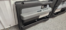 Load image into Gallery viewer, 2009-2014 Ford F-150 XLT Super Cab Front Door Panel Set Black/ Grey OEM5