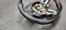 Load image into Gallery viewer, 2018-2023 Ford Mustang GT Carbon Fiber Steering Wheel Red Stitching