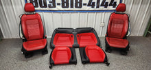 Load image into Gallery viewer, 2018-2023 Ford Mustang GT Red / Black Leather Seat Set Front Back OEM0