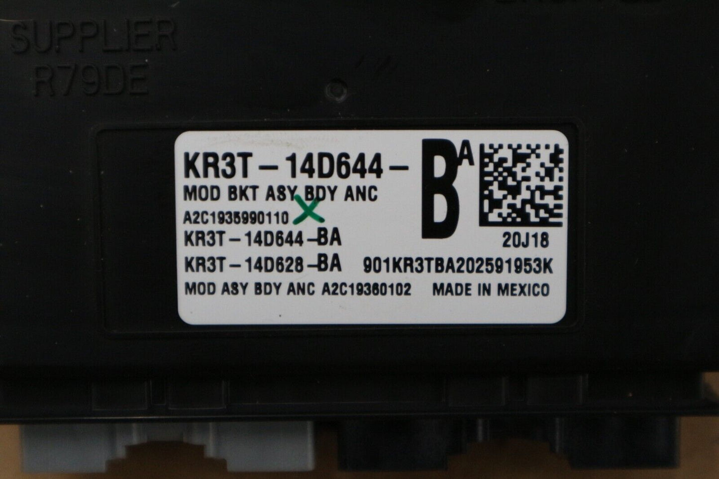 2019 FORD MUSTANG LAMP LIGHTING CONTROL MODULE KR3T14D644BA OEM