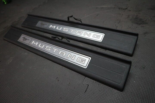 2015-2023 Ford Mustang GT Illuminated Door Sill Scuff Plate SET - OEM