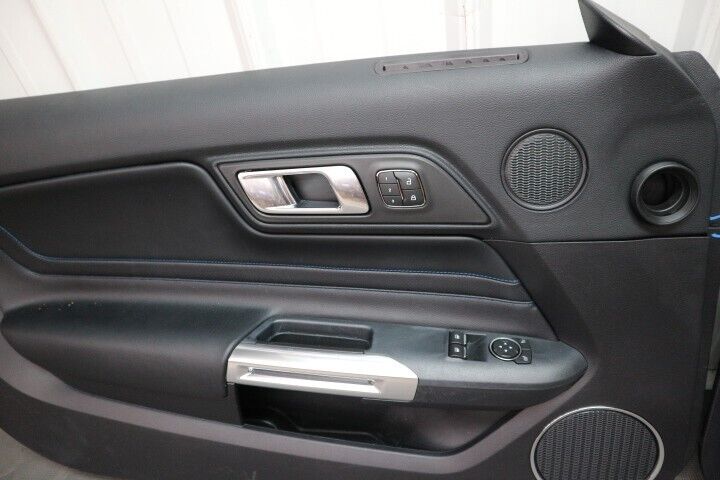 2015-2023 Ford Mustang GT Door Panel Black "Leather" w/memory-BLUE STITCH -OEM