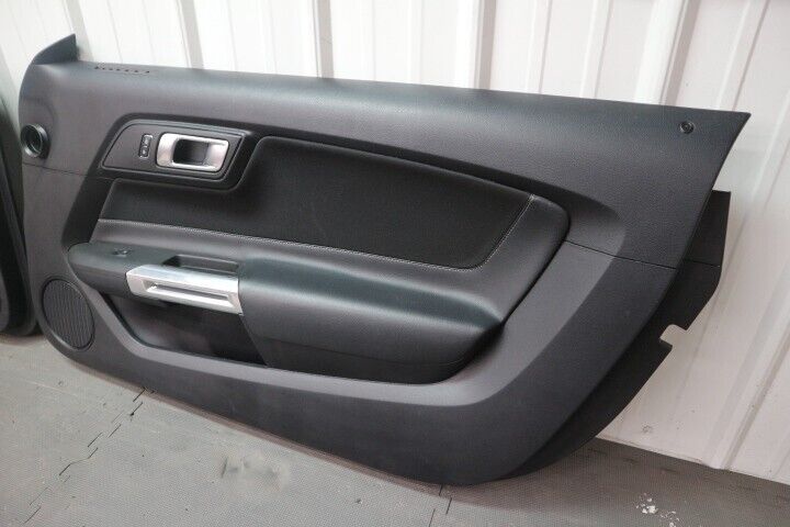 2015-2023 Ford Mustang GT V6 EcoBoost LH & RH Door Panel Black "Cloth" -OEM