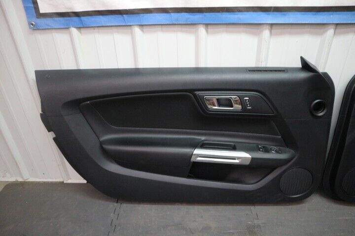 2015-2023 Ford Mustang GT V6 EcoBoost LH & RH Door Panel Black "Cloth" -OEM