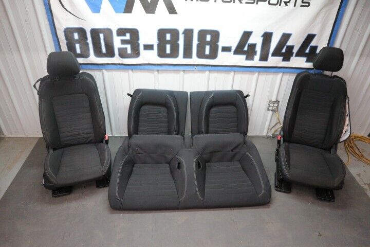 2015-2017 Ford Mustang GT Black Cloth Seat Set Power OEM