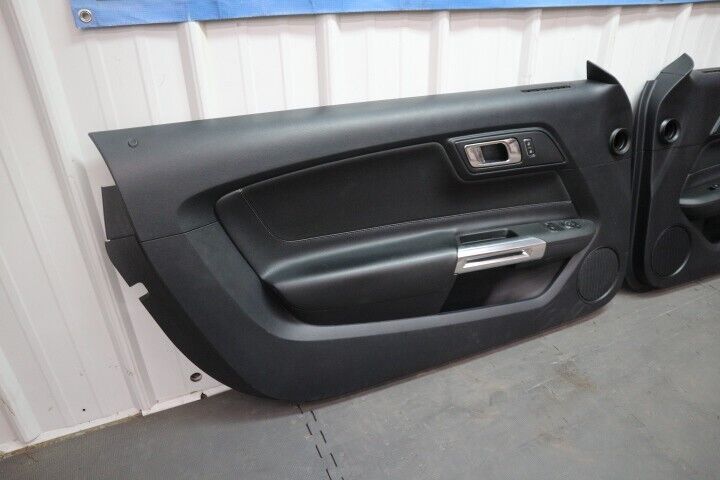 2015-2023 Ford Mustang GT V6 EcoBoost LH & RH Door Panel Black "Cloth" -OEM