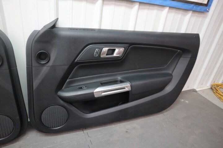 2015-2023 Ford Mustang GT V6 EcoBoost LH & RH Door Panel Black "Cloth" -OEM