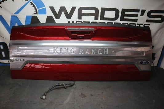 2018 FORD F150 KING RANCH TAILGATE ASSEMBLY RED WITH STEP AND CAMERA OEM