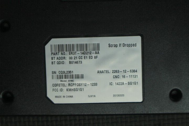 2011 - 2014 Ford Mustang Communication Sync Control Module OEM ER3T-14B428-AA