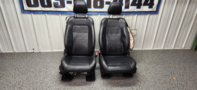 2015-2017 Ford Mustang Black Leather Front Seats 