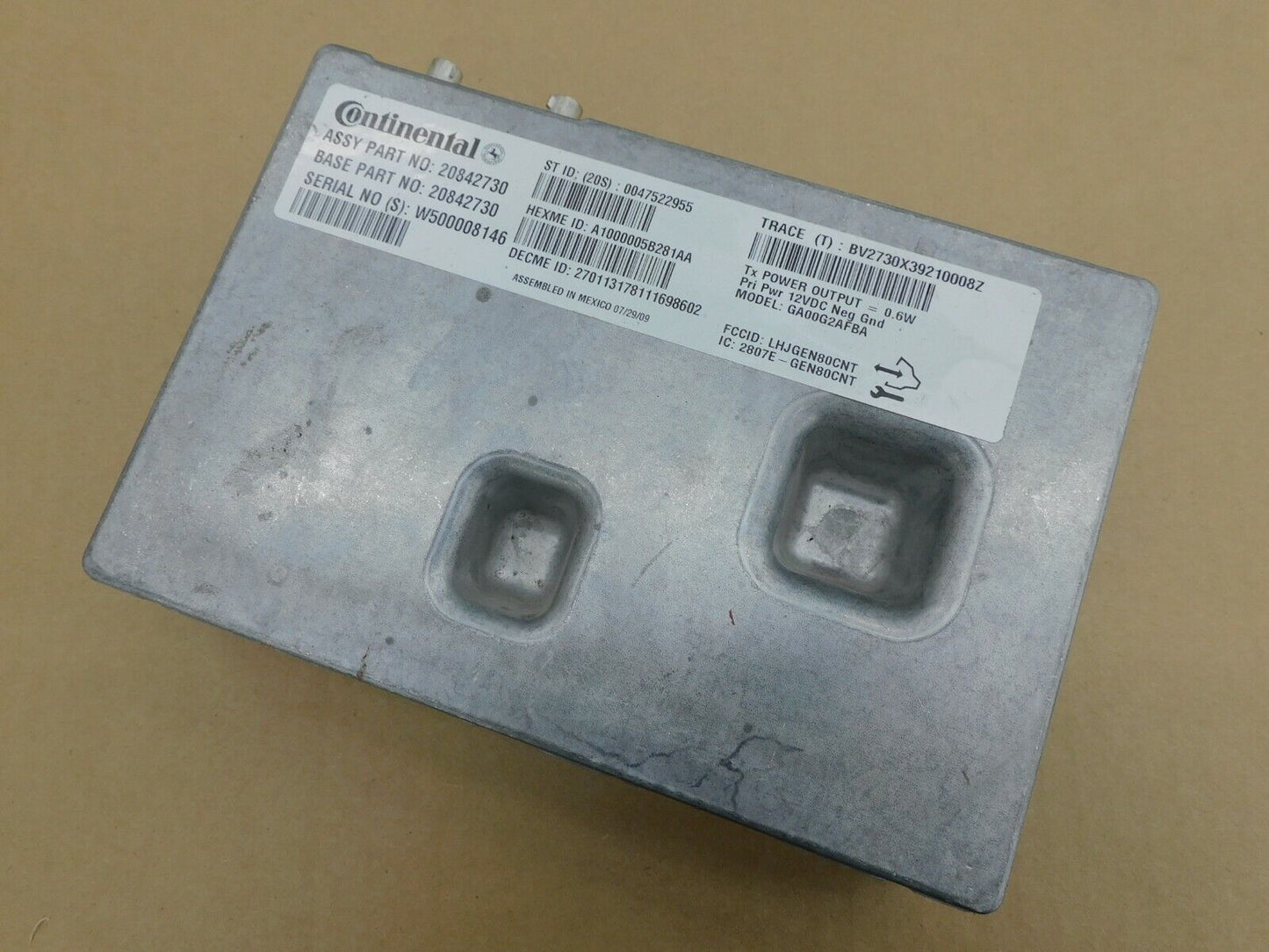 2010 CHEVY CAMARO ONSTAR COMMUNICATION CONTROL MODULE 20842730