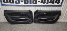 Load image into Gallery viewer, 2015-2023 Ford Mustang GT V6 EcoBoost LH &amp; RH Leather Insert Door Panel SET OEM
