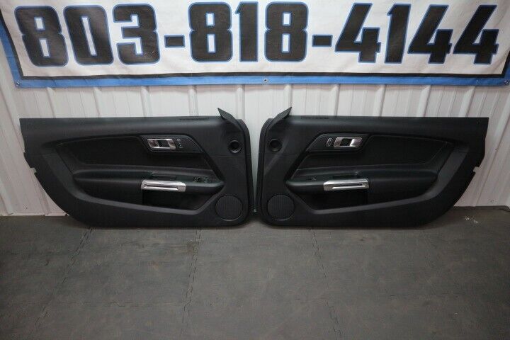 2015-2023 Ford Mustang GT V6 EcoBoost LH & RH Door Panel Black "Cloth" -OEM