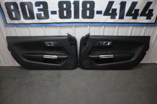 2015-2023 Ford Mustang GT V6 EcoBoost LH & RH Door Panel Black "Cloth" -OEM