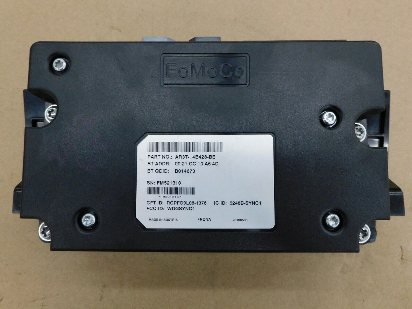 2012 Ford Mustang Auxiliary Protocol Interface Module Part Number#AR3T-14B428-BE