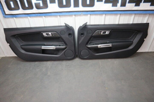 2015-2020 Ford Mustang GT V6 EcoBoost LH & RH Door Panel Black "cloth" -OEM