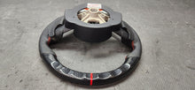Load image into Gallery viewer, 2018-2023 Ford Mustang GT Carbon Fiber Steering Wheel Red Stitching

