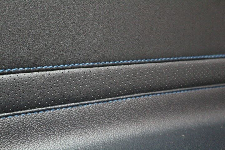 2015-2023 Ford Mustang GT Door Panel Black "Leather" w/memory-BLUE STITCH -OEM