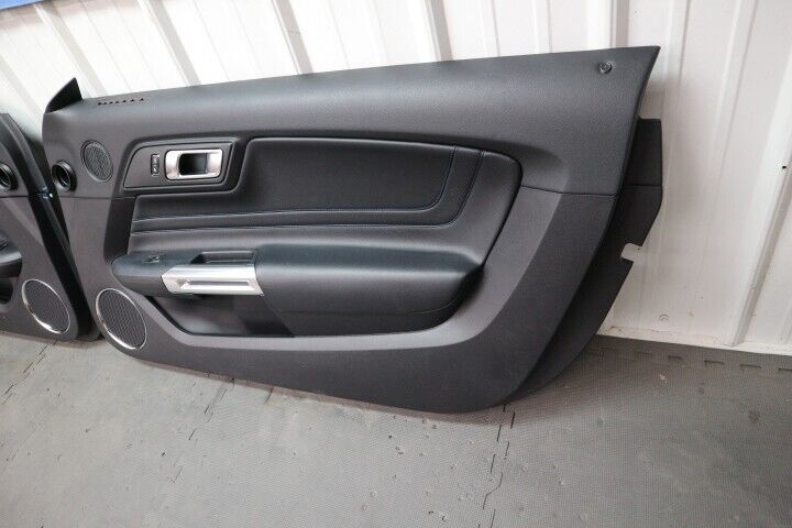 2015-2023 Ford Mustang GT Door Panel Black "Leather" w/memory-BLUE STITCH -OEM