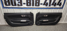 Load image into Gallery viewer, 2015-2023 Ford Mustang GT V6 EcoBoost LH &amp; RH Leather Insert Door Panel SET OEM
