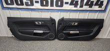 Load image into Gallery viewer, 2015-2023 Ford Mustang GT V6 Leather Insert Door Panel Set "Memory" OEM0
