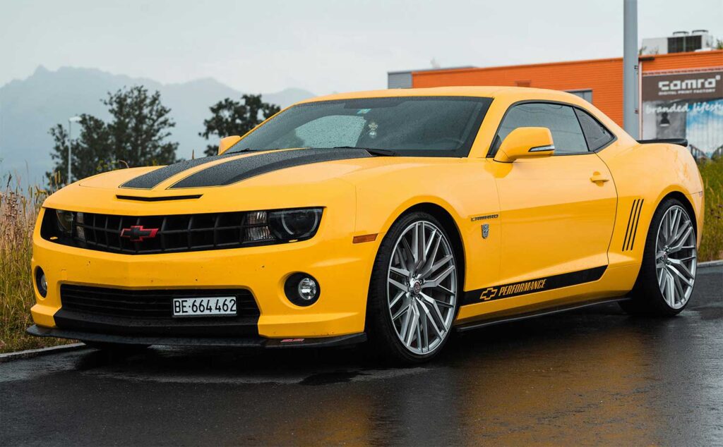 yellow chevy camaro